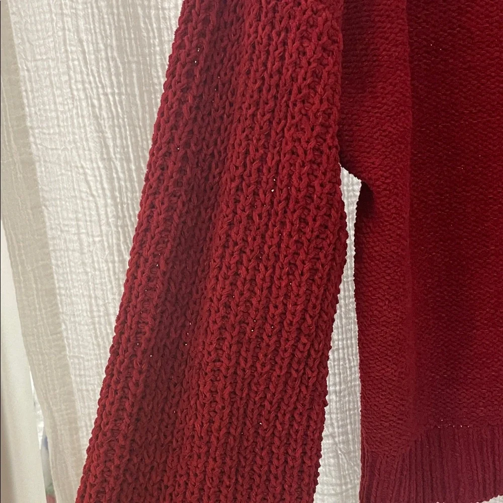 True Craft Deep Red Cardigan Sweater - Picture 3 of 6
